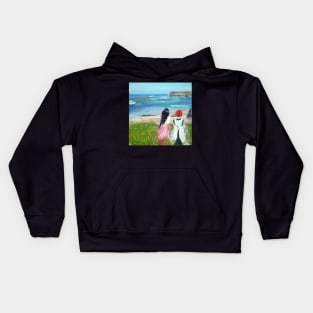 By The Shore By Colleen Ranney Kids Hoodie